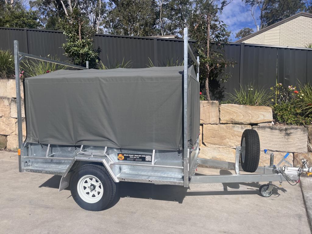 8×5 Trailer – Ladder Racks – 900mm Cage – Optional Canvas Cover -ATM 1400Kg
